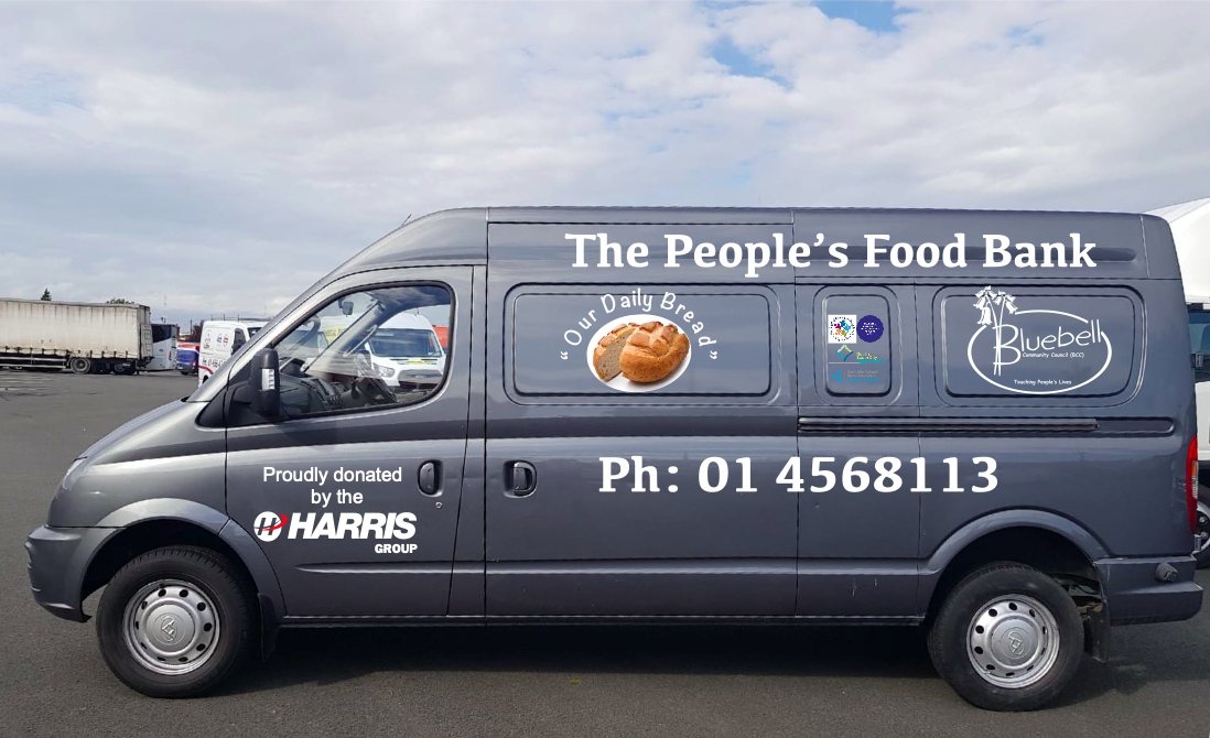 The Peoples Food Bank van, donated by Harris Group